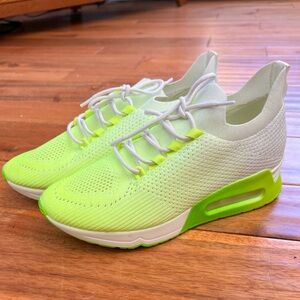 DKNY Lime Green & White Sneakers